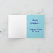 冬のコテージ折り畳みノートカード ノートカード (内部)