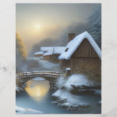 冬のコテージ (裏面)