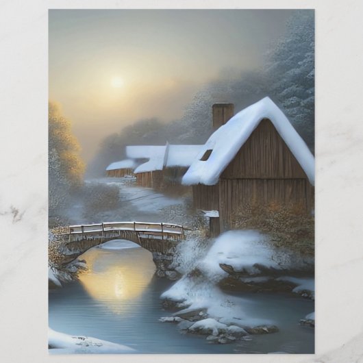 冬のコテージ (裏面)