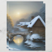 冬のコテージ (正面/裏面)