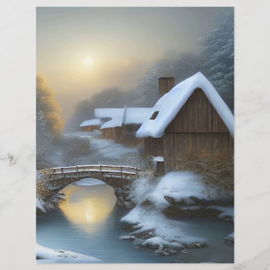 冬のコテージ (正面)