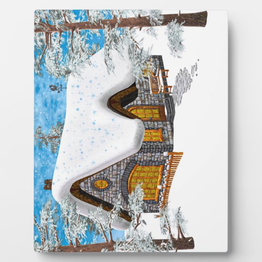 冬のコテージ フォトプラーク (正面)