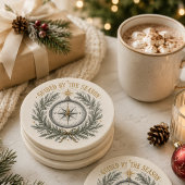 冬のコンパスパインのクリスマスドリンク装飾 コースター