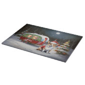 冬のコーギキャラバンクリスマスアドベンチャー カッティングボード (角)