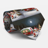 冬のコーギキャラバンクリスマスアドベンチャー ネクタイ (ロール)
