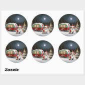 冬のコーギキャラバンクリスマスアドベンチャー ラウンドシール (シート)