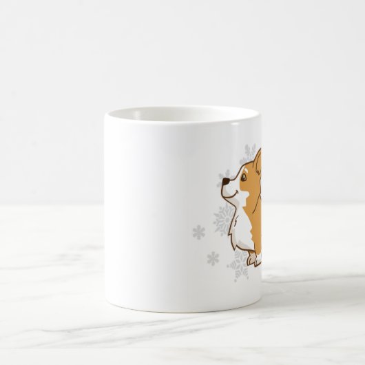 冬のコーギーのマグ コーヒーマグカップ (中央)