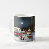 冬のコーギーキャラバンクリスマスアドベンチャー コーヒーマグカップ (正面左)