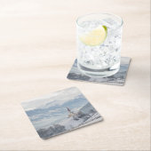 冬のコースターのZillertalの教会 スクエアペーパーコースター (インサイチュ)