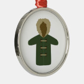 冬のコート メタルオーナメント (右)