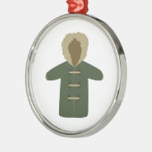 冬のコート メタルオーナメント (左)