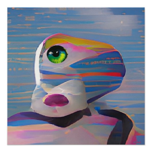 冬のサイクロプスの顔 ポスター (正面)