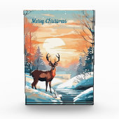 冬のサンセットシカ フォトブロック (正面)