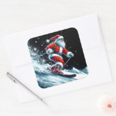 冬のサンタおもしろい! スクエアシール (封筒)