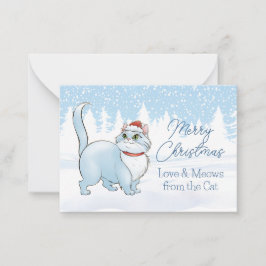 冬のサンタ猫ワンダーランド・クリスマス ノートカード