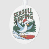 冬のサーファー・カモメ、クリスマスのカモメ オーナメント (正面)