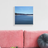 冬のシェーバー湖 キャンバスプリント (インサイチュ (リビング))