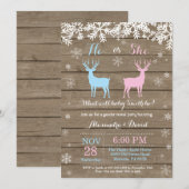 冬のシカの性は招待状を明らかにします 招待状 (正面/裏面)