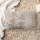 冬のシカの景色のスタイリッシュな装飾用クッション ランバークッション (ブランケット)