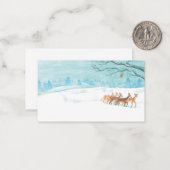 冬のシカの群れ ノートカード (正面/裏面インサイチュ)