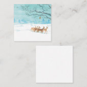 冬のシカの群れ ノートカード (正面/裏面)