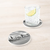 冬のシカゴのスカイラインの全景 コースター (側面)