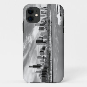 冬のシカゴのスカイラインの全景 iPhone 11 ケース
