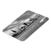 冬のシカゴスカイラインのパノラマ マグネット (左側)