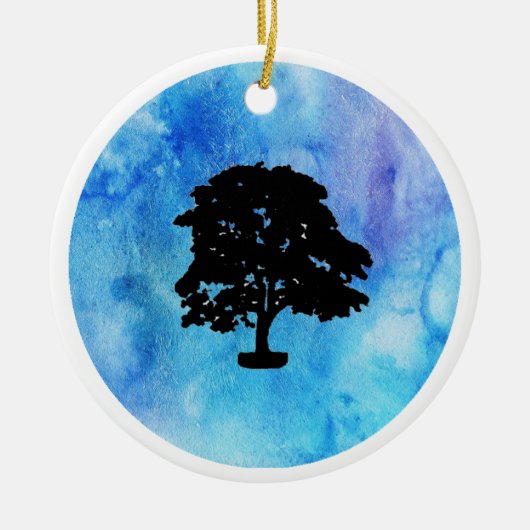 冬のシカモアギャップセラミック装飾 セラミックオーナメント (正面)