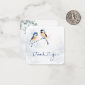 冬のシジュウガラの感謝カード ノートカード (正面/裏面インサイチュ)