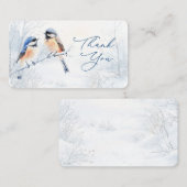 冬のシジュウガラの鳥への感謝 ノートカード (正面/裏面)