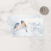 冬のシジュウガラの鳥への感謝 ノートカード (正面/裏面インサイチュ)