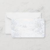 冬のシジュウガラの鳥への感謝 ノートカード (裏面)