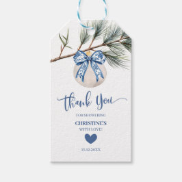 冬のシノワズリー ボウ ブライダル シャワー ギフト タグ