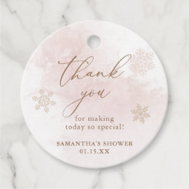 冬のシャワーメッセージカード | Pink Winter Wonderland フェイバータグ