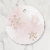冬のシャワーメッセージカード | Pink Winter Wonderland フェイバータグ (裏面)