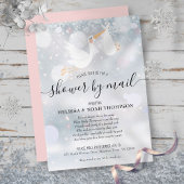 冬のシャワーメール長距離ピンク 招待状