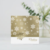 冬のシャンパンと白い雪結婚片 招待状 (スタンド正面)