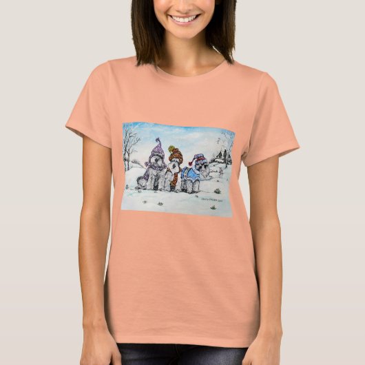 冬のシュナウザー Tシャツ (正面)