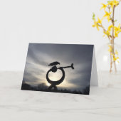 冬のシルエット カード (黄色い花)