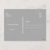 冬のシルバーグリッター ラスティック ツリー ホリデー ポストカード (裏面)