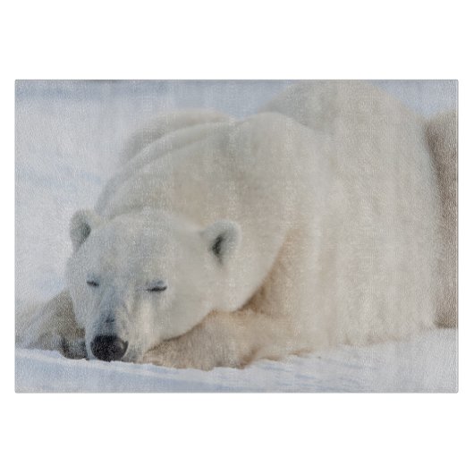 冬のシロクマ カッティングボード (正面)