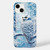 冬のシロフクロウの切り絵 Case-Mate iPhoneケース (裏面)