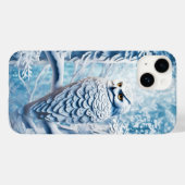 冬のシロフクロウの切り絵 Case-Mate iPhoneケース (裏面 (横))