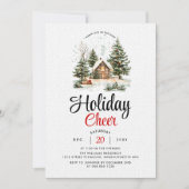 冬のシーナリーホリデー応援クリスマスの招待 招待状 (正面)