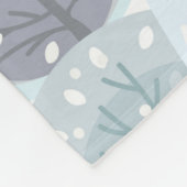 冬のシームレスなパターンと抽象芸術フラットハンドドラ フリースブランケット (角)