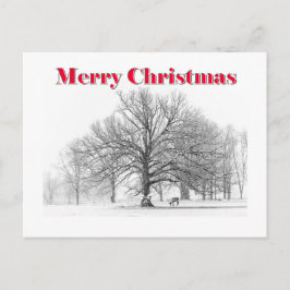 冬のシーンのクリスマスカード（はがき） シーズンポストカード
