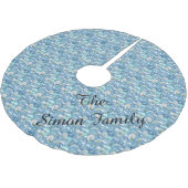 冬のシーンのクリスマスツリースカート ブラッシュドポリエステルツリースカート (アングル)