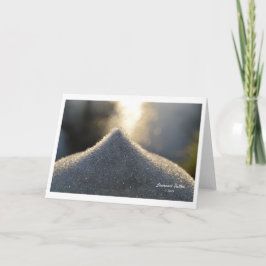 冬のシーンのグリーティングカード サンキューカード