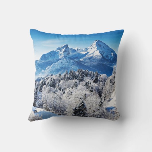 冬のシーンカスタム クッション (裏面)